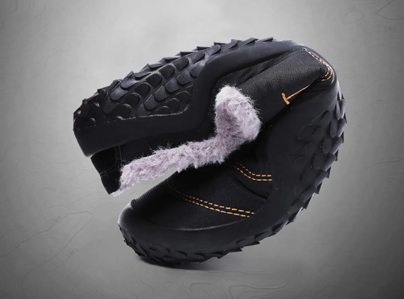 FitVille Men's Fur-lined Plush Winter Slipper