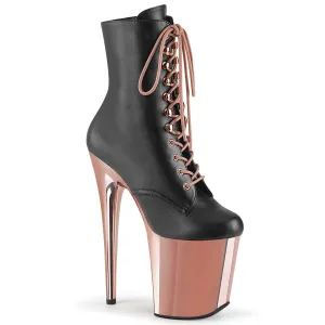 FLAMINGO-1020 Rose Gold Chrome Platform Stripper Boot