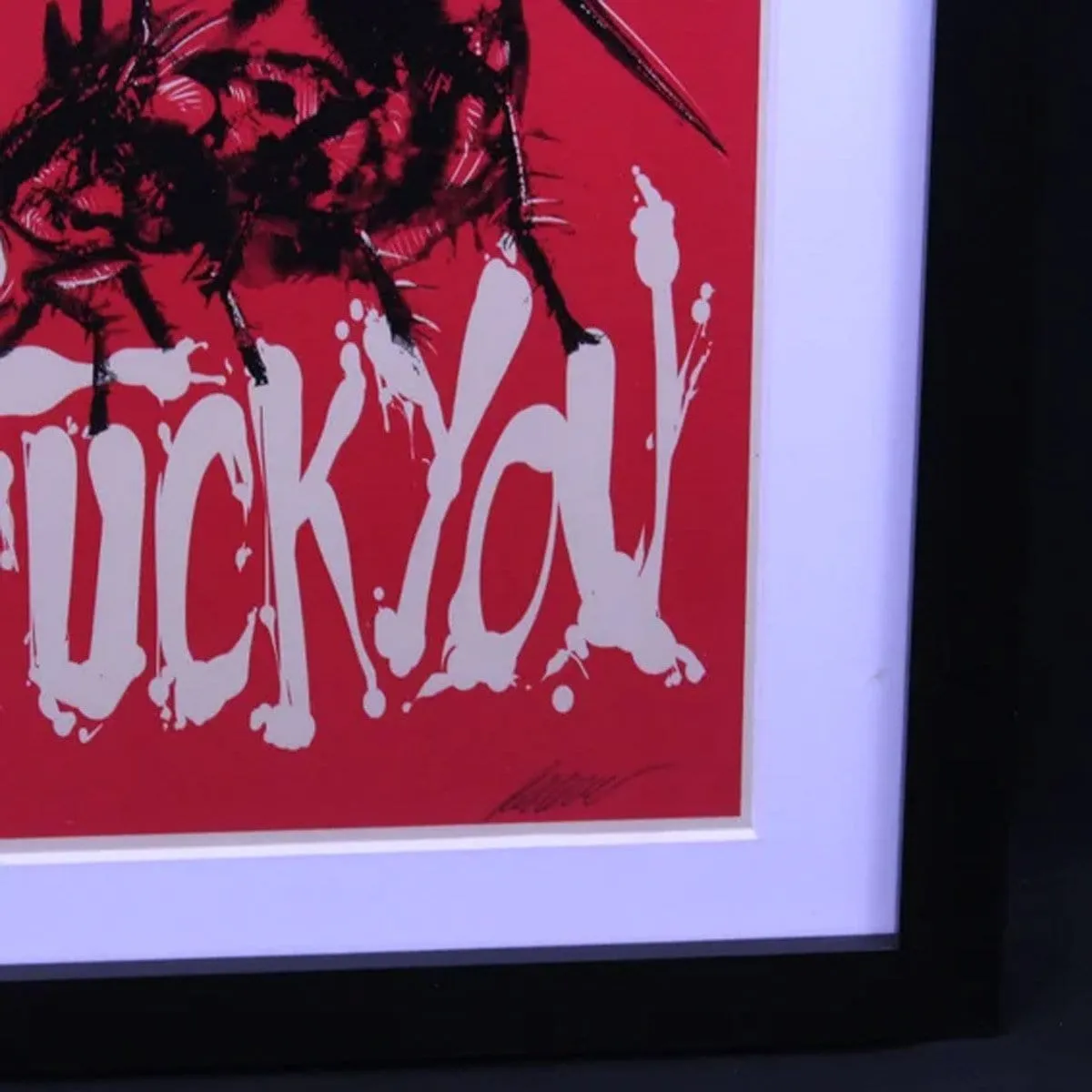 'Fuck You' Fly Lithograph Print Signed by Godmachine