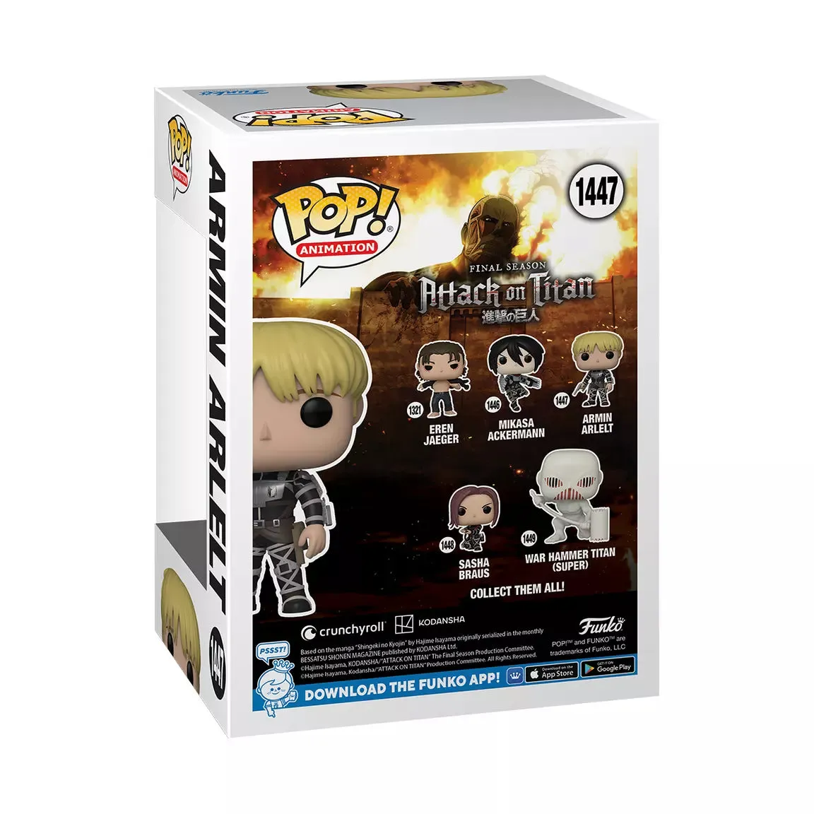 Funko POP! Animation: Attack on Titan Armin Arlert Vinyl Figure