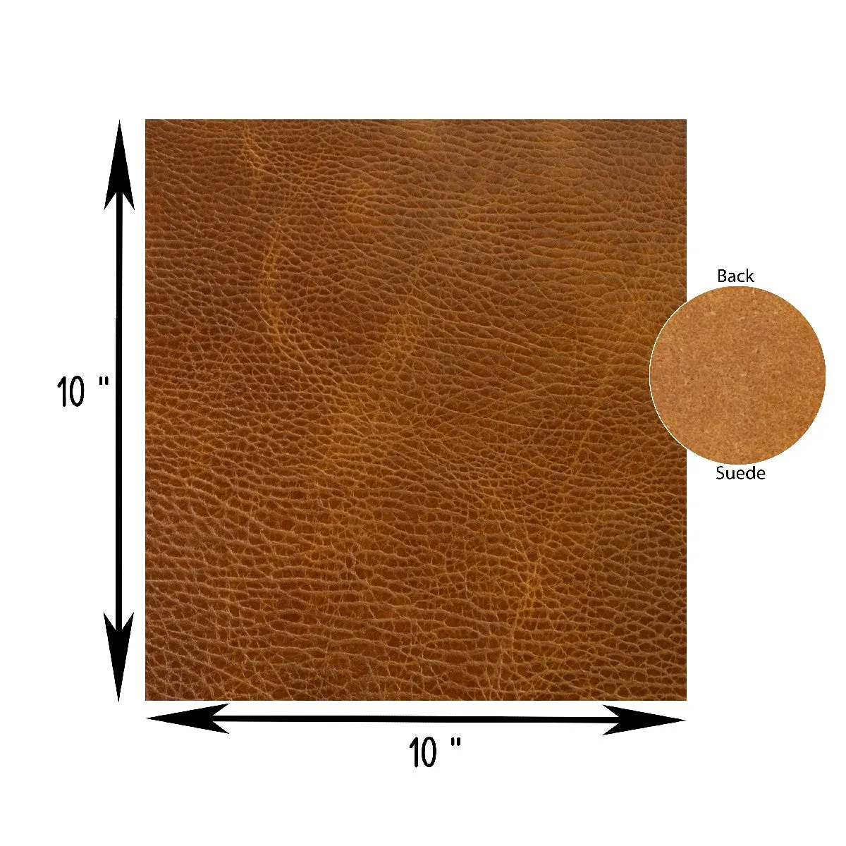 Genuine Leather Tooling and Crafting Sheets | Heavy Duty Full Grain Cowhide (3.00mm) | Arizona Cognac