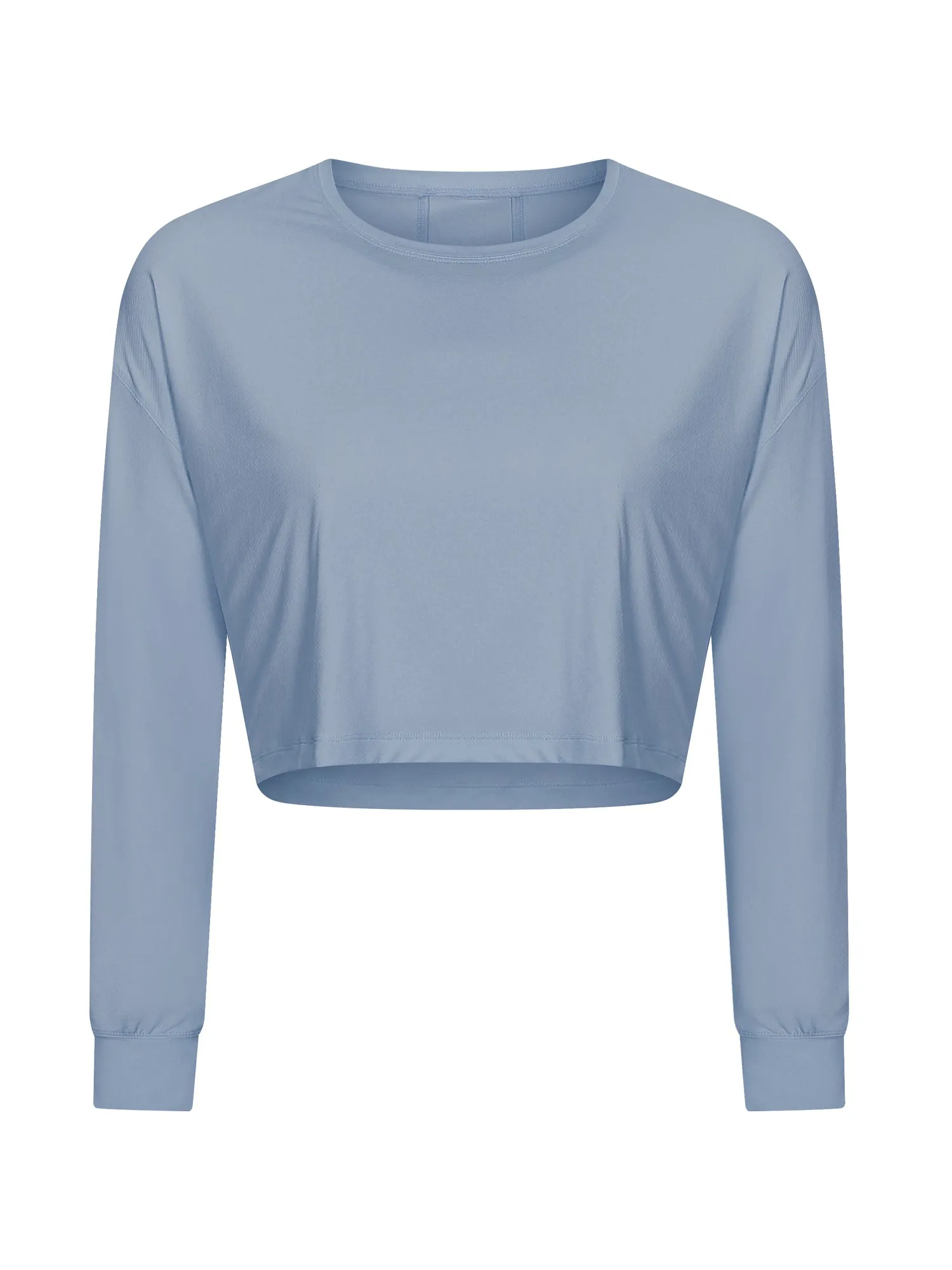 Jacquard Outdoor Sports Long-Sleeve Crop Top