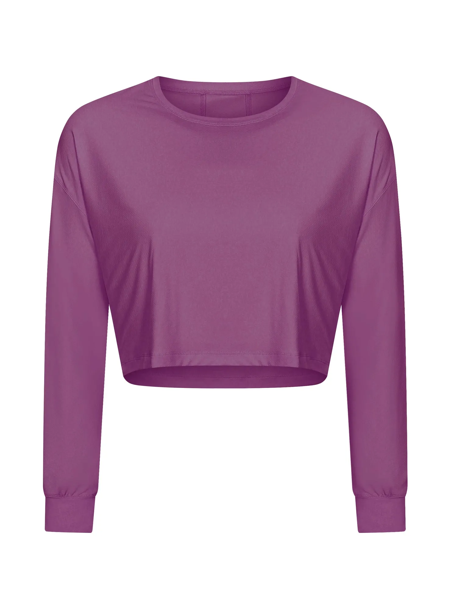 Jacquard Outdoor Sports Long-Sleeve Crop Top