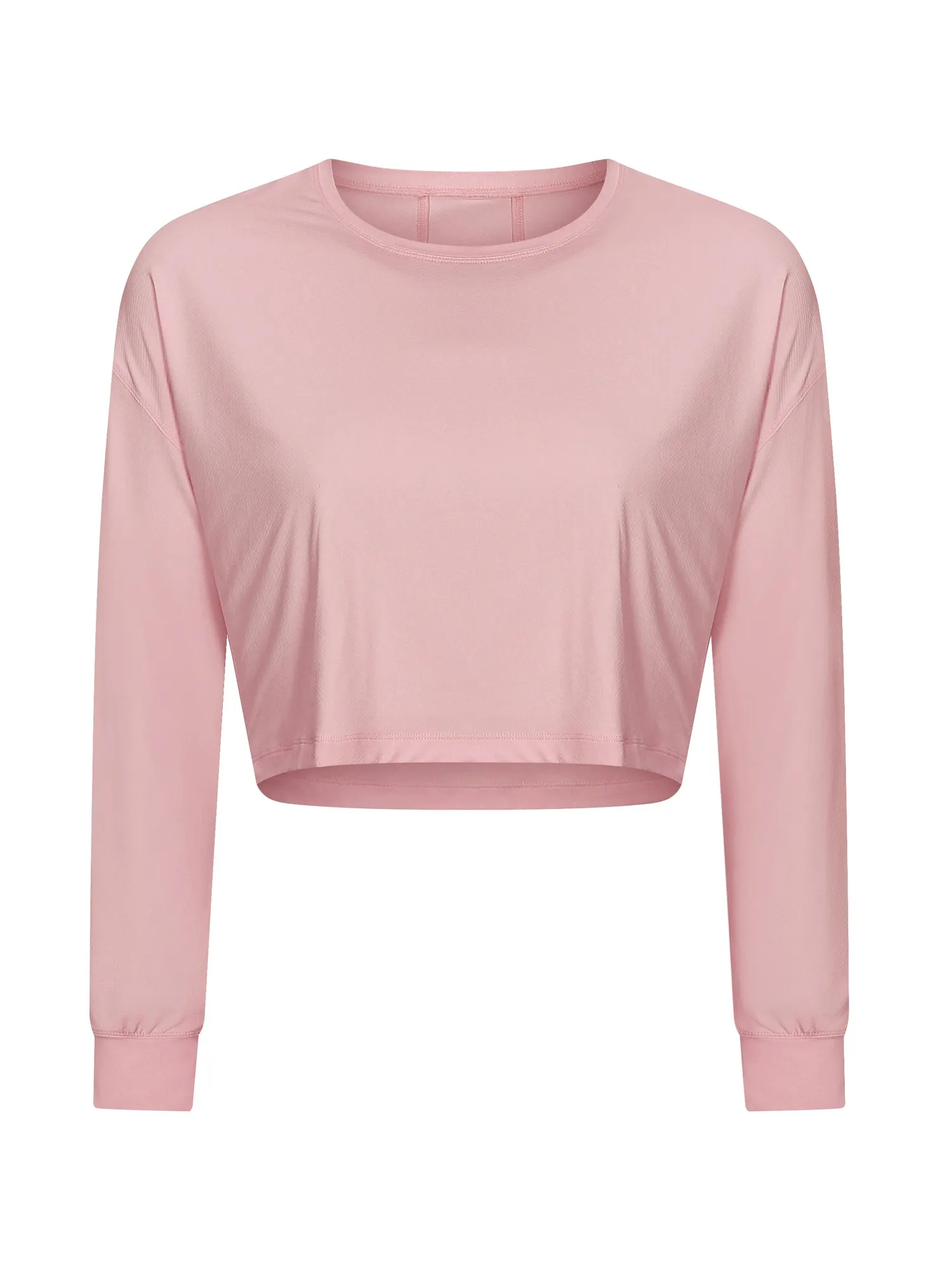 Jacquard Outdoor Sports Long-Sleeve Crop Top