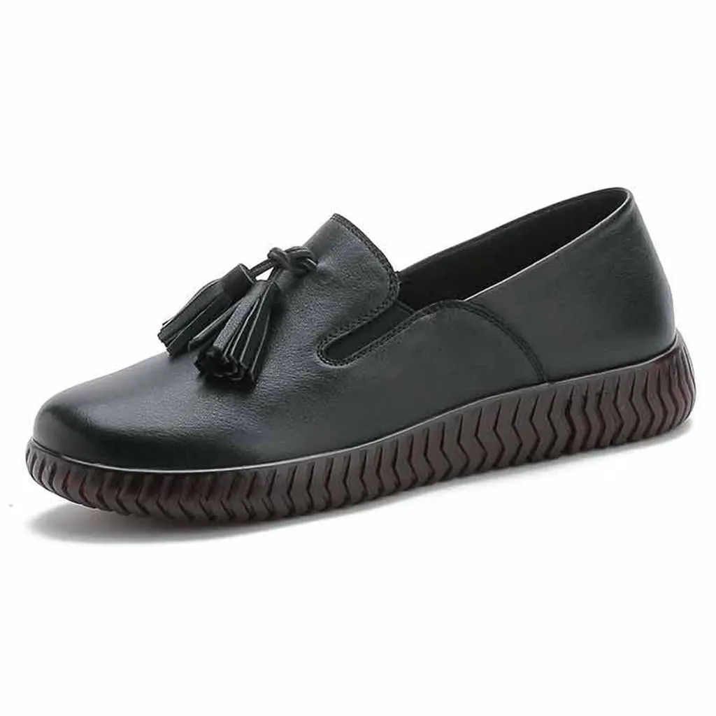 Leather Flat Casual Retro Women's Shoes | Gift Shoes