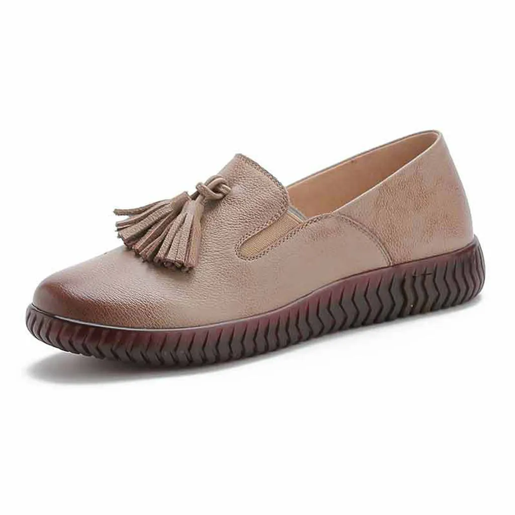 Leather Flat Casual Retro Women's Shoes | Gift Shoes