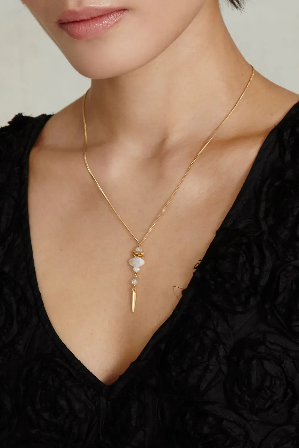 Lisbeth Necklace Moonstone Mix