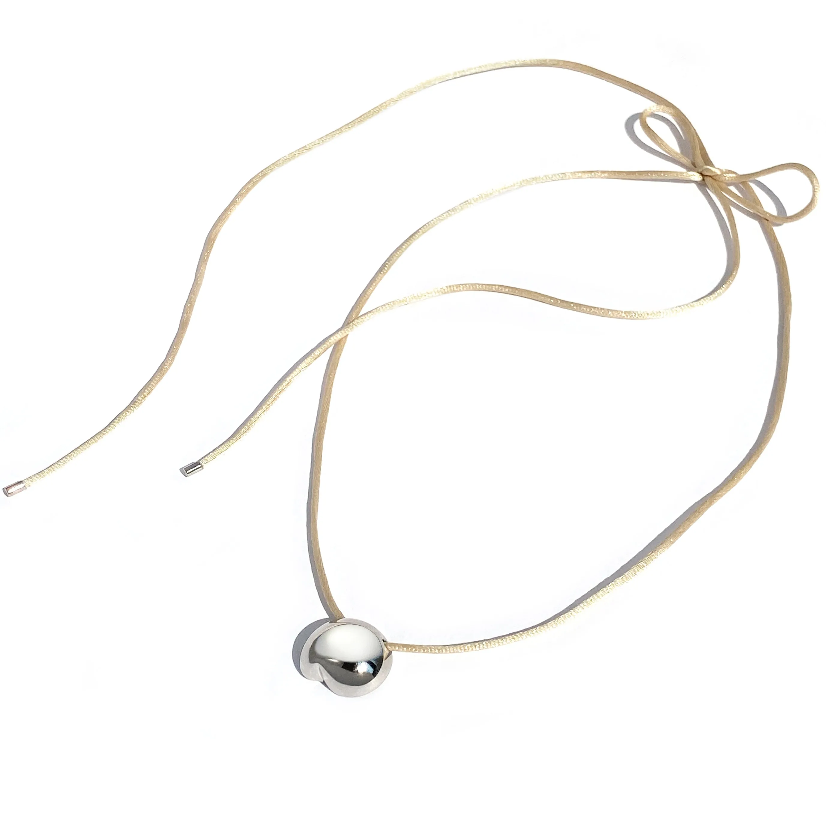 Lola Tie Necklace - Silver