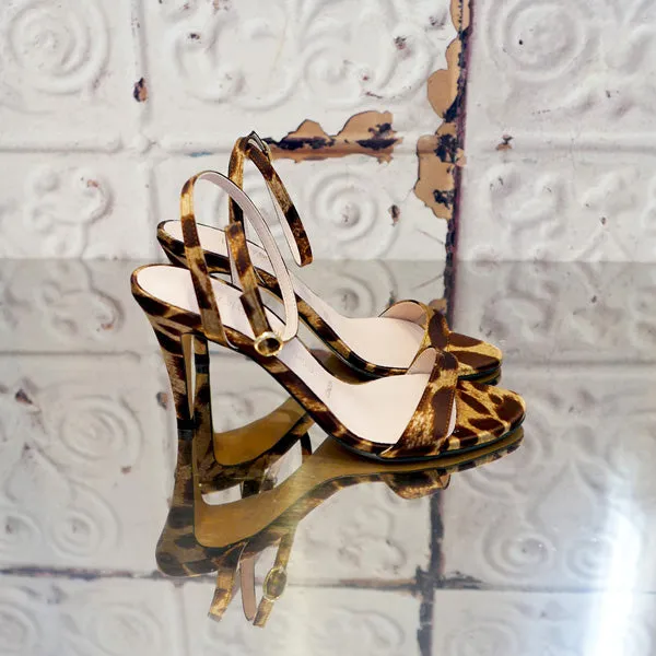 *MEGAN - leopard silk, 8cm size UK 3