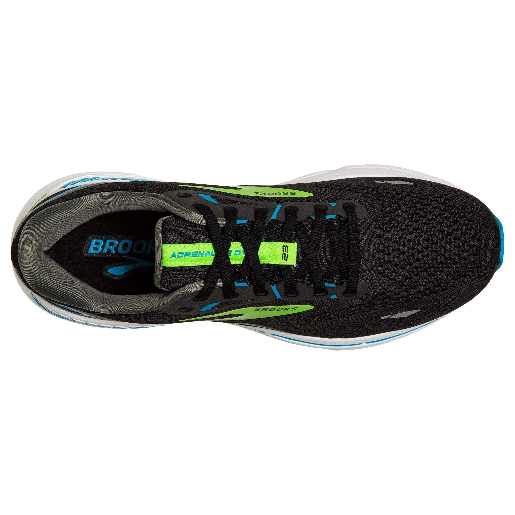 MEN'S ADRENALINE 23 - WIDE 2E - 006 BLACK/HAWAIIAN OCEAN/GREEN