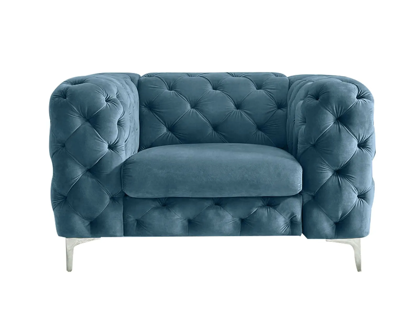 Modern Grey Chesterfield 1 seater Sofa