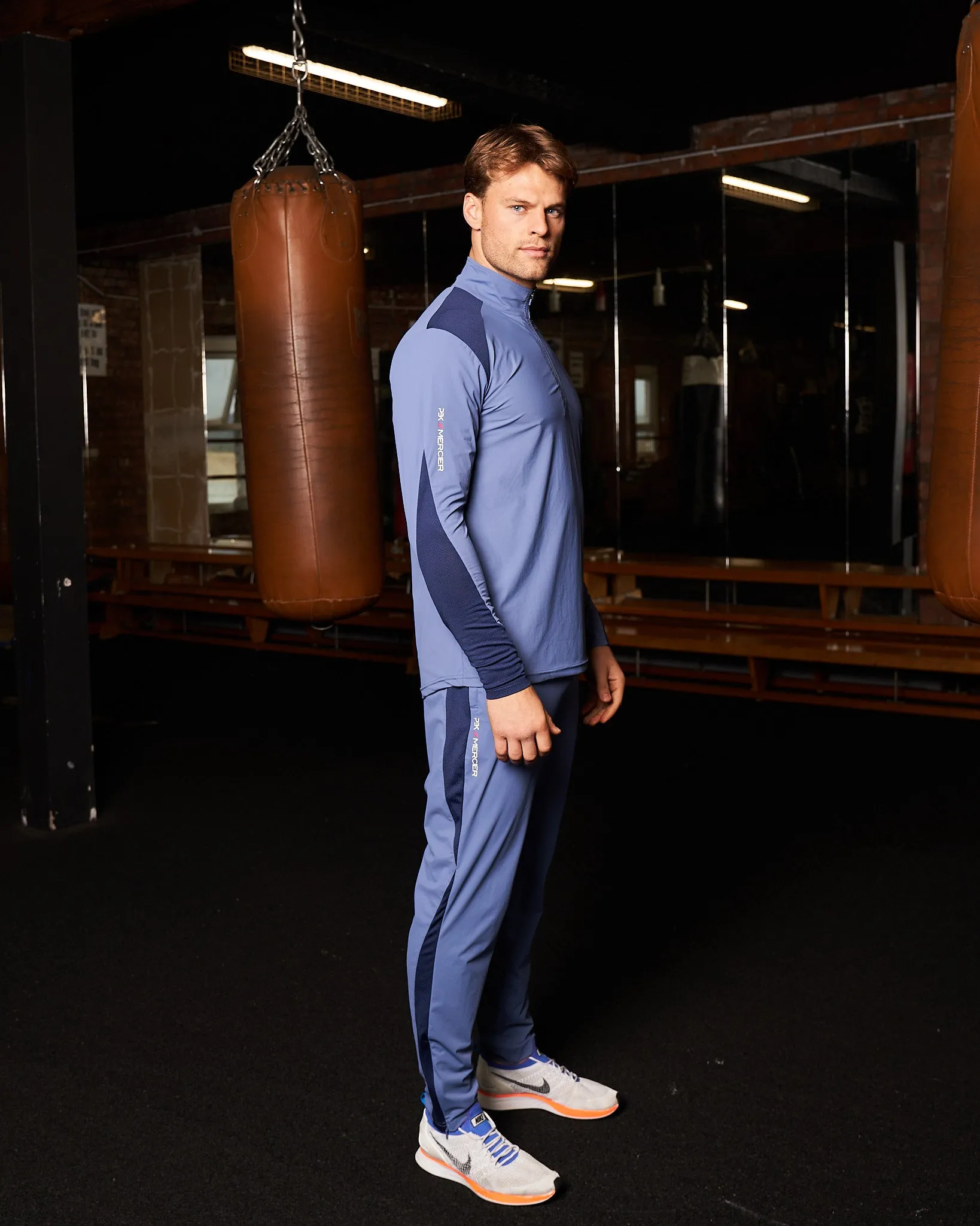 PBK//Mercier Performance 1/4 Long sleeve Petrol Blue