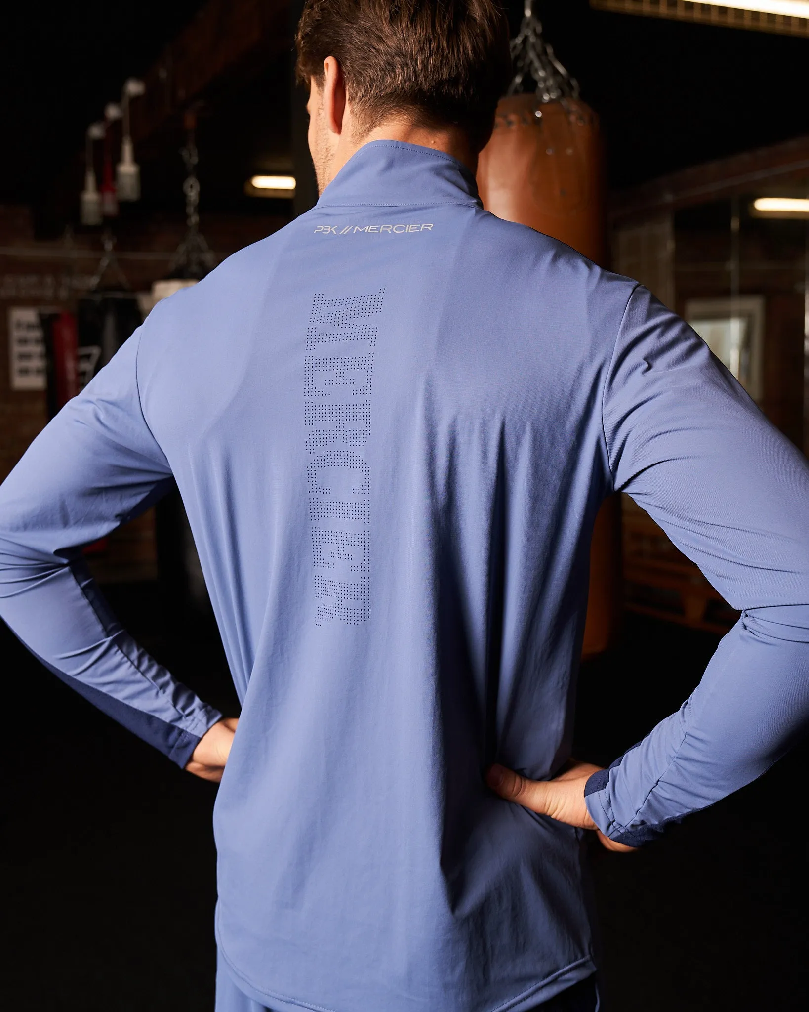 PBK//Mercier Performance 1/4 Long sleeve Petrol Blue