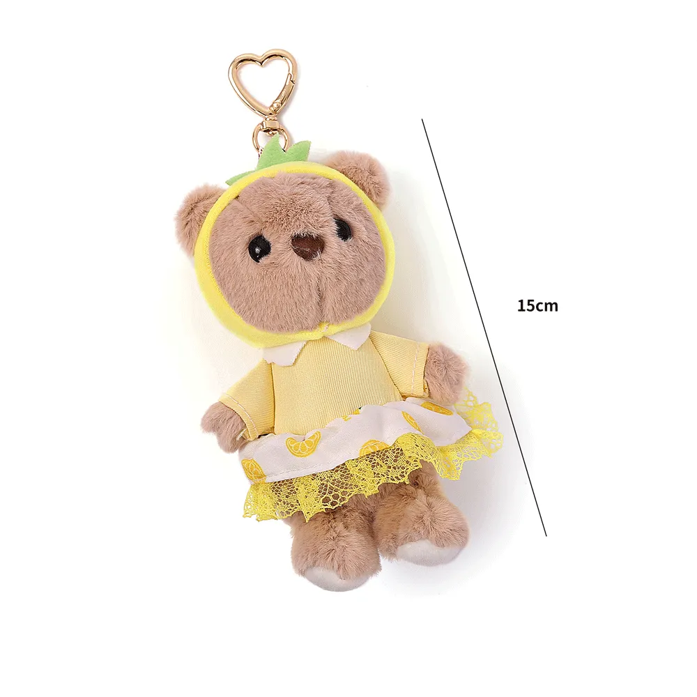 Princess Style Teddy Bear Plush Keychain.