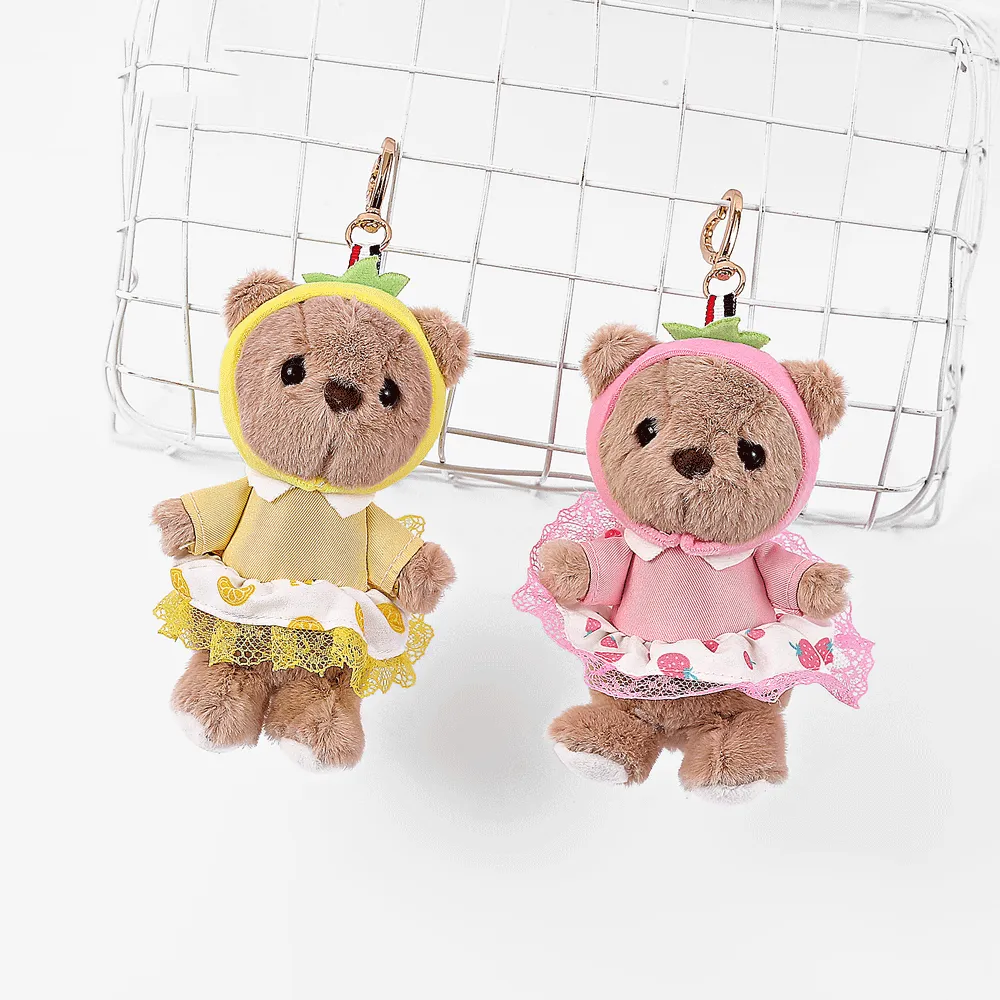 Princess Style Teddy Bear Plush Keychain.