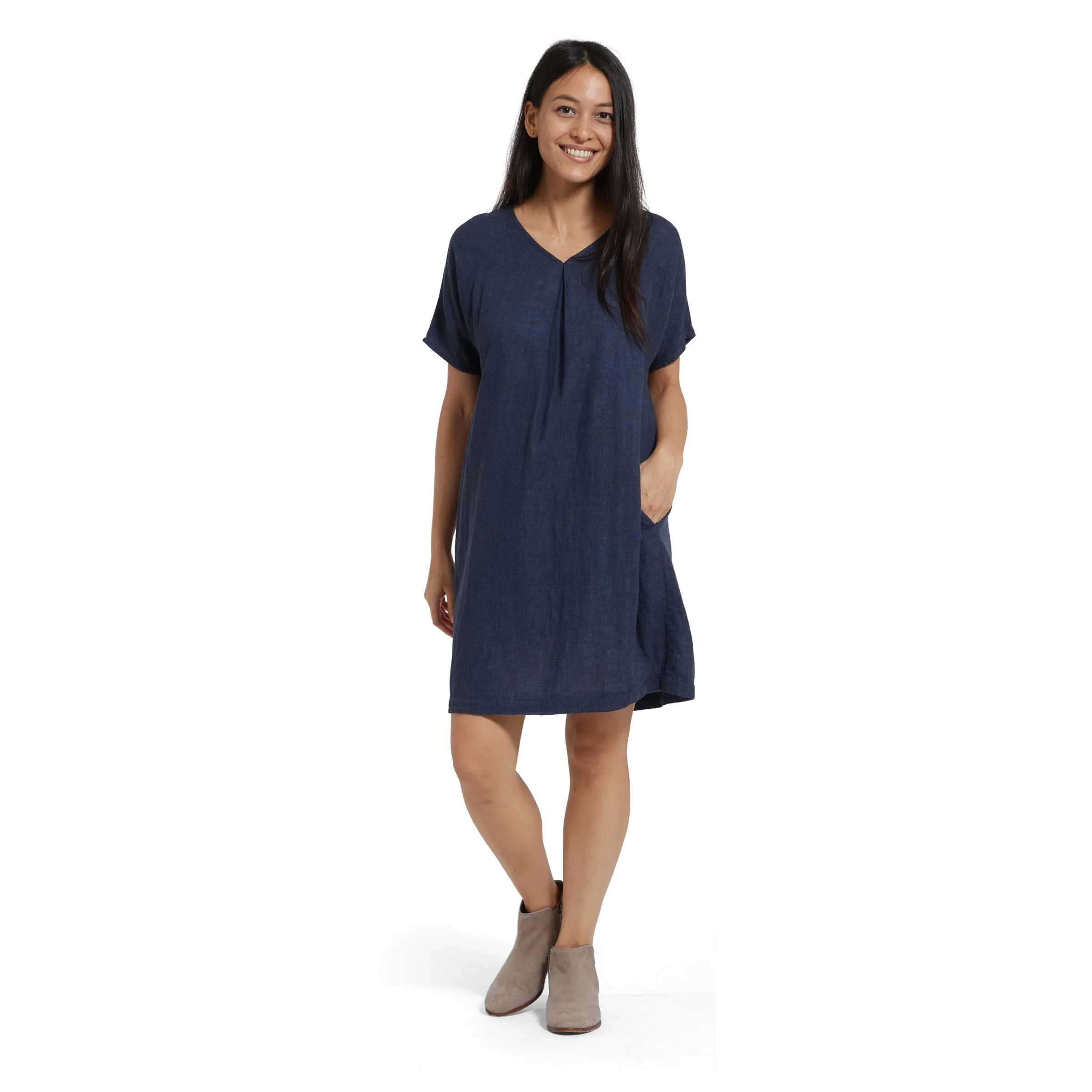 Priscilla Cocoon Dress - Navy Heather (Final Sale)