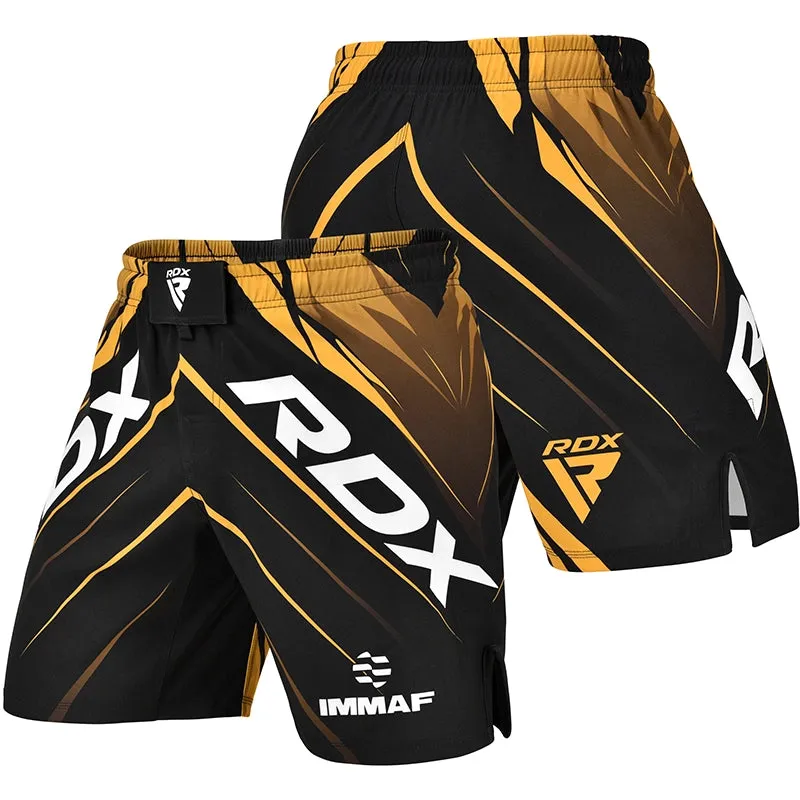 RDX IMMAF Approved MMA Fight & Training Shorts GOLDEN