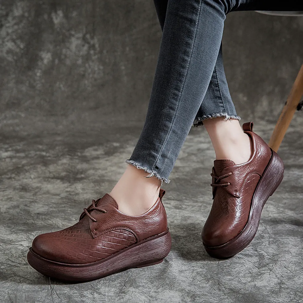 Retro Leather Casual Women's Shoes | Gift Shoes