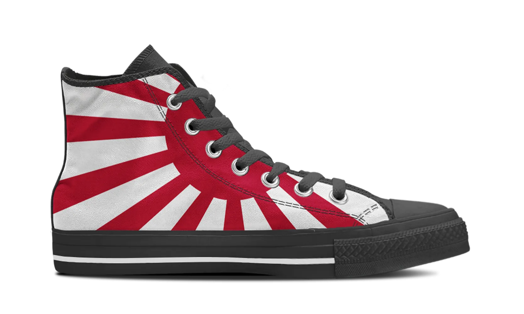 RISING SUN JAPAN HIGH-TOP SHOES MENS (BLACK) - FREE SHIPPING WORLDWIDE