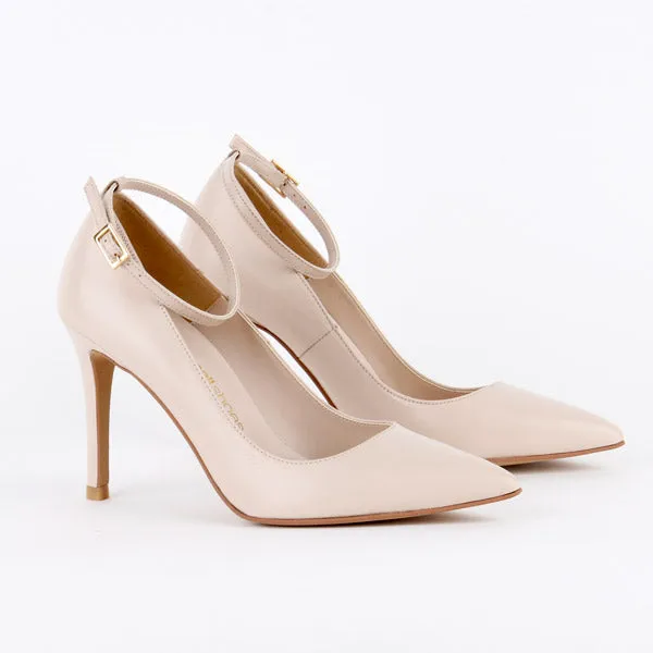 *ROBIN ankle strap - ivory, 9cm size UK 3