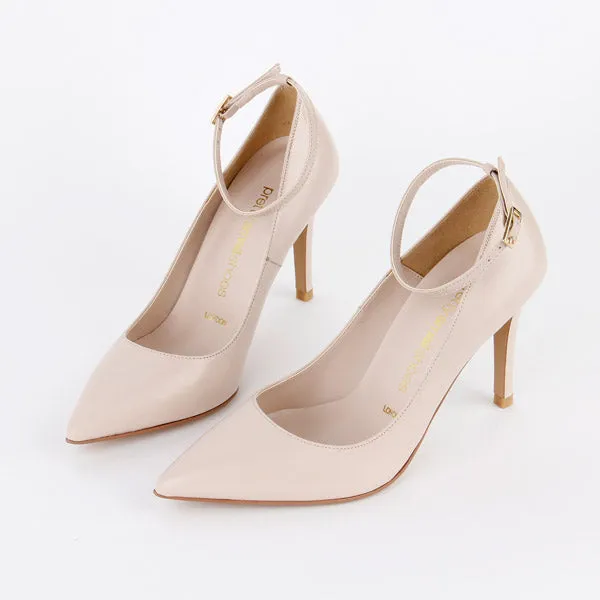 *ROBIN ankle strap - ivory, 9cm size UK 3