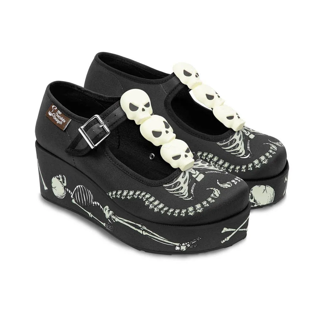 Skeletons Under Your Bed Women's Mary Jane Platform