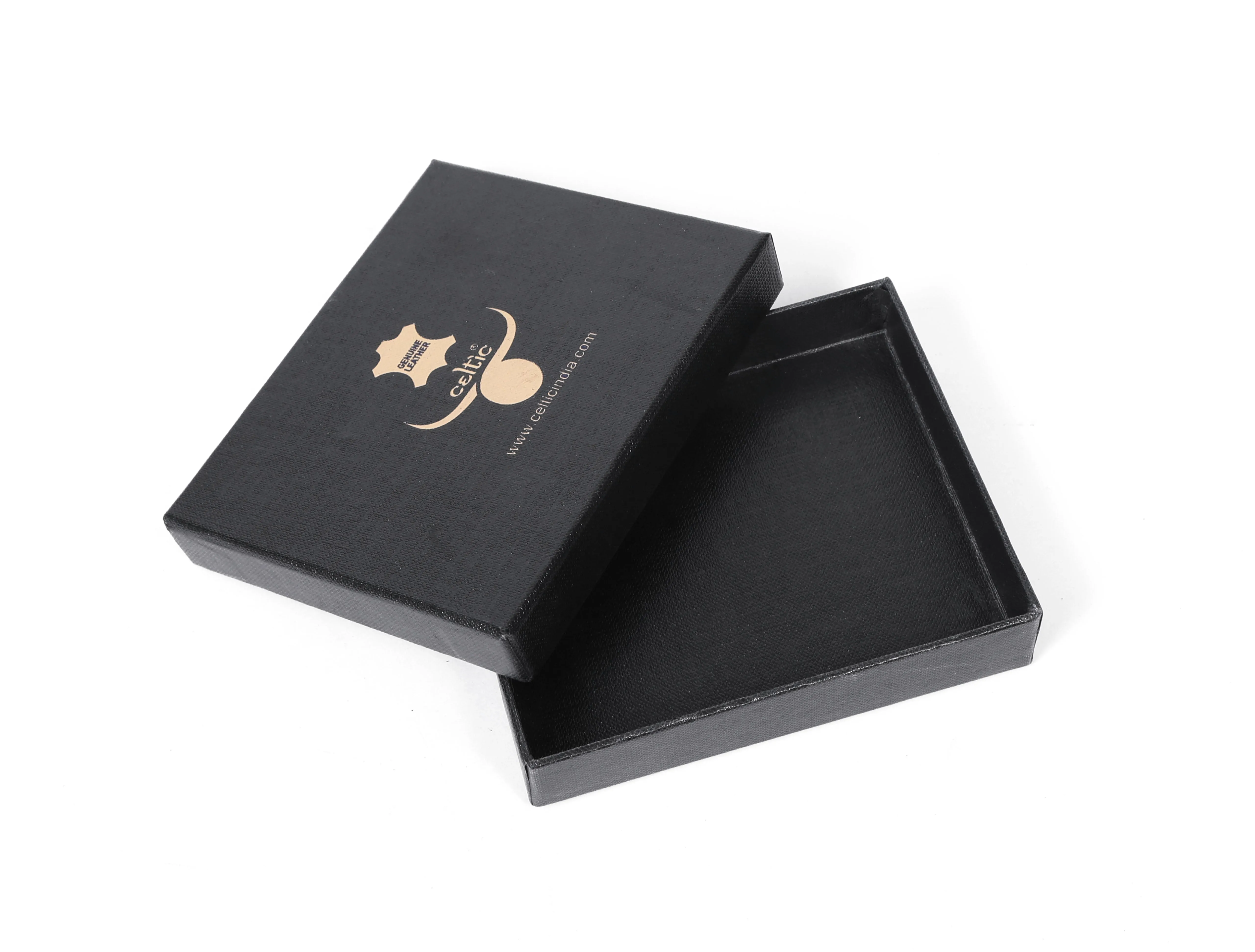 Sleek Black Leather Wallet - Style and Practicality Combined, Art:- LA-1408