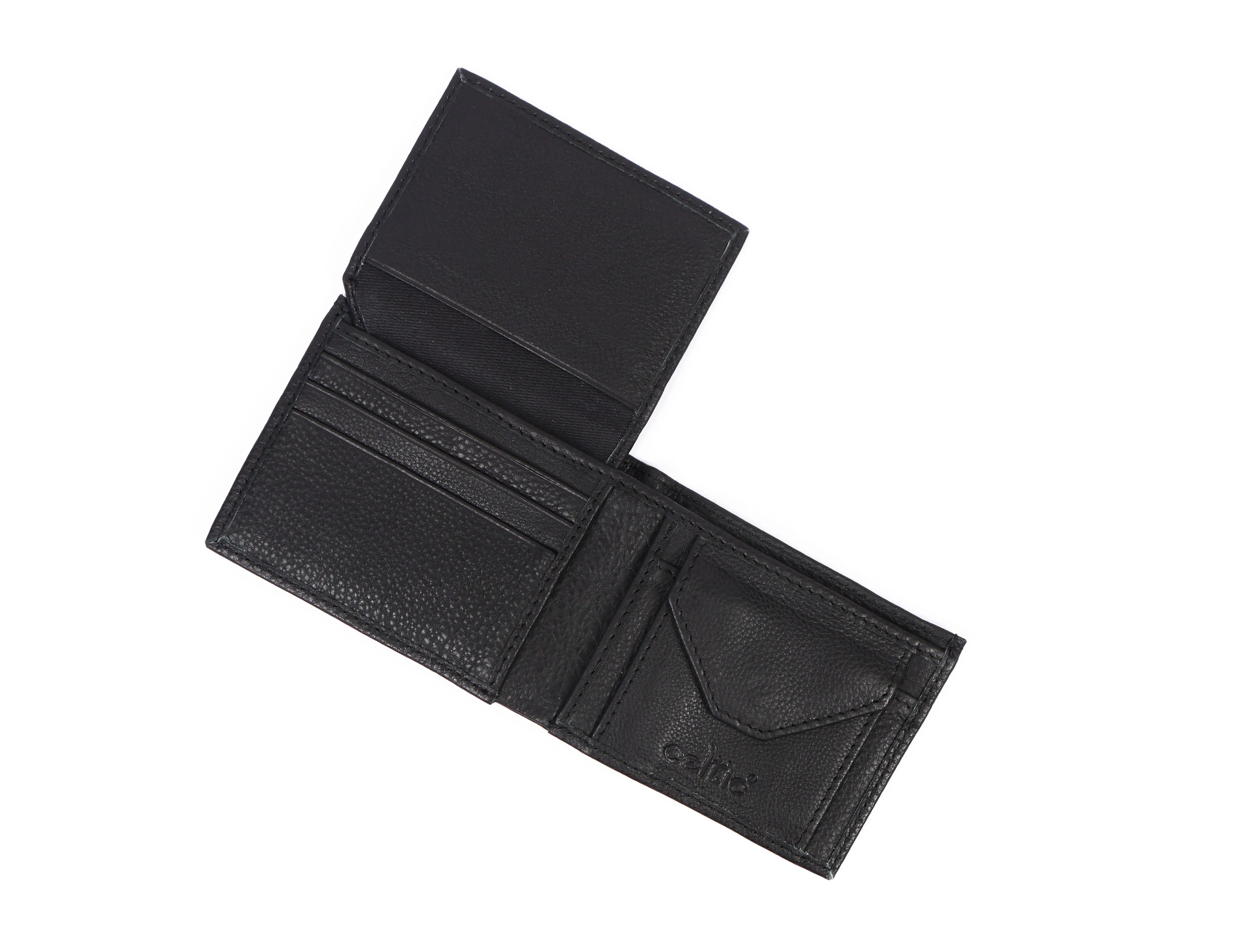 Sleek Black Leather Wallet - Style and Practicality Combined, Art:- LA-1408