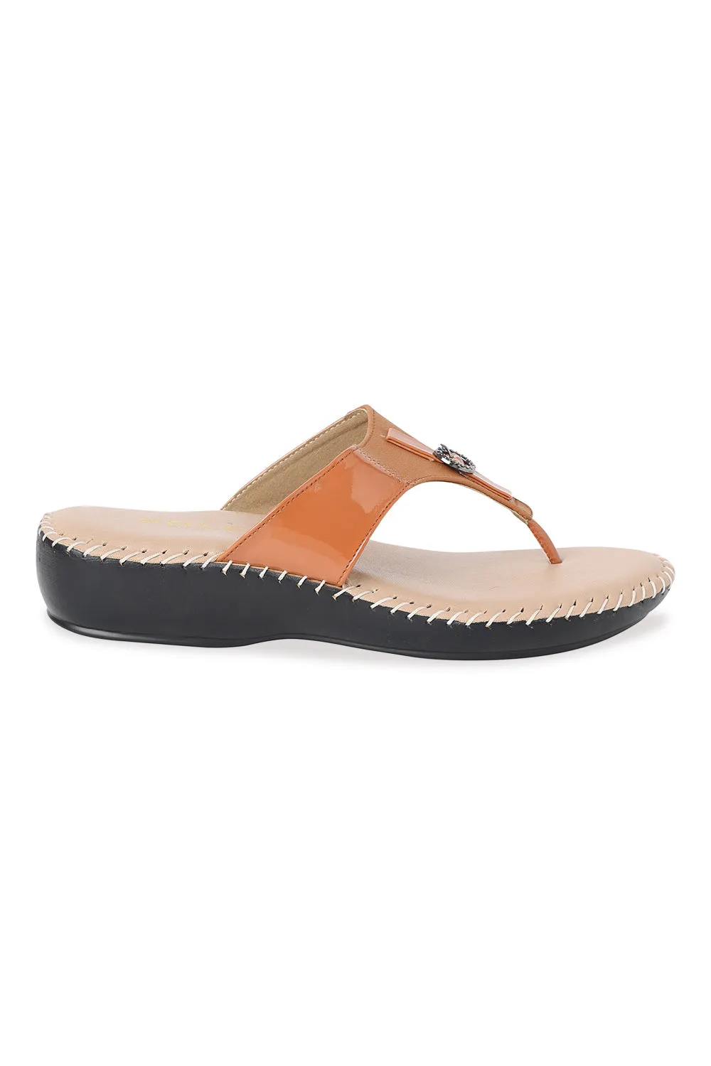 SOLES Comfort Open Toe Platform Flats