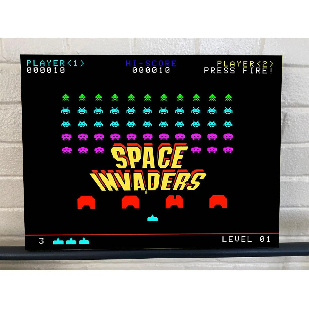 Space Invaders - Atari Gallery Wrapped Canvas Print 12x16