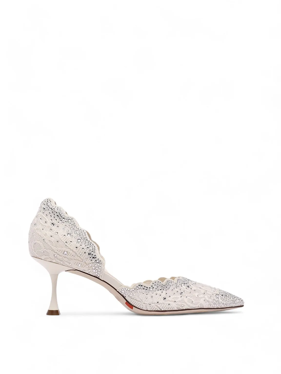 Dorsay Heels with Sparkles and Pointed Laces