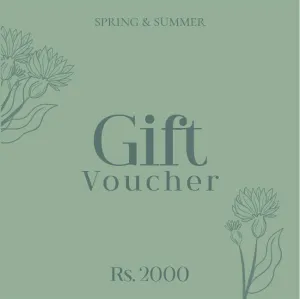 Spring & Summer Gift Vouchers - 2000 LKR