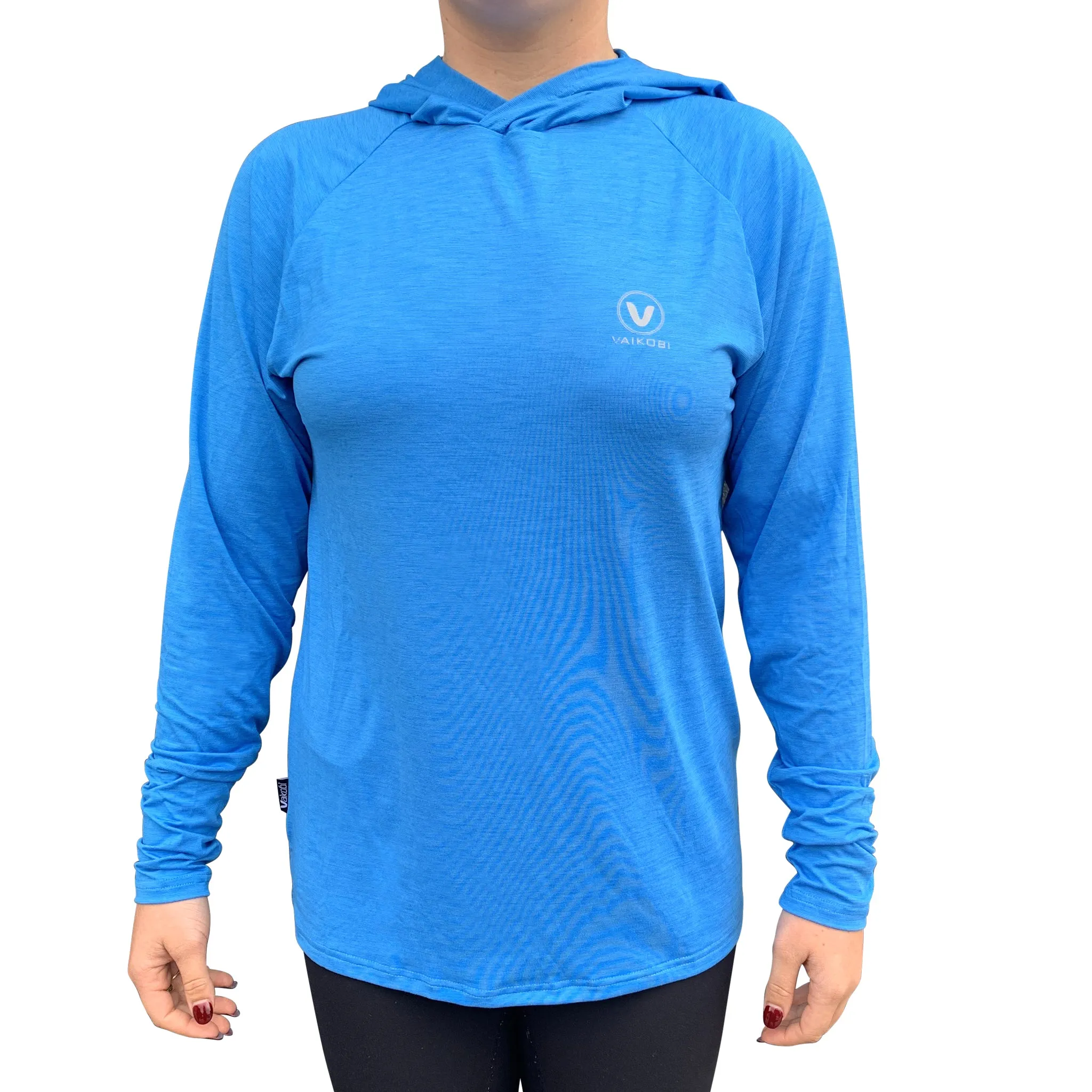 UV Performance L/S Hooded Tech Top - Cyan