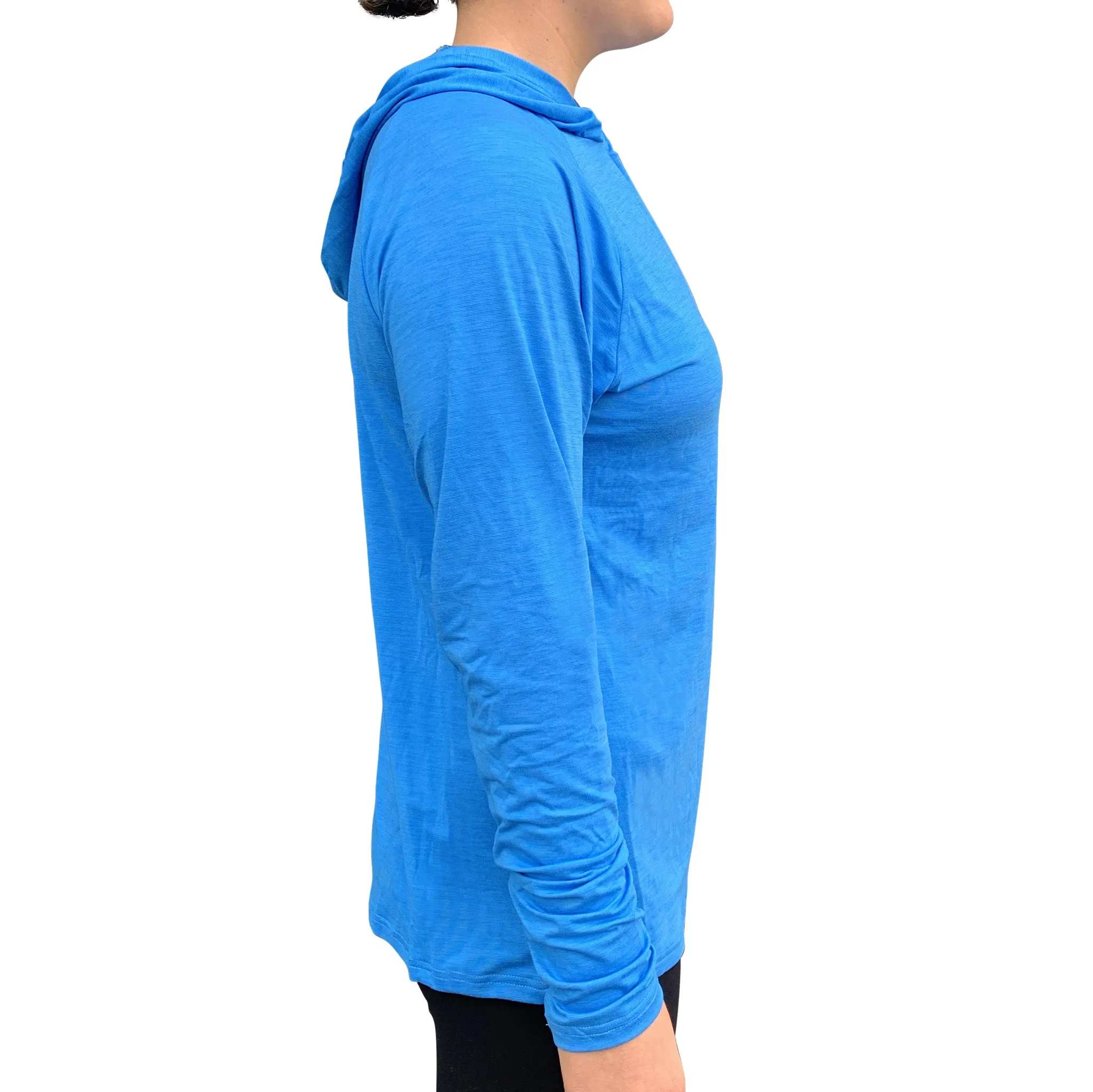 UV Performance L/S Hooded Tech Top - Cyan