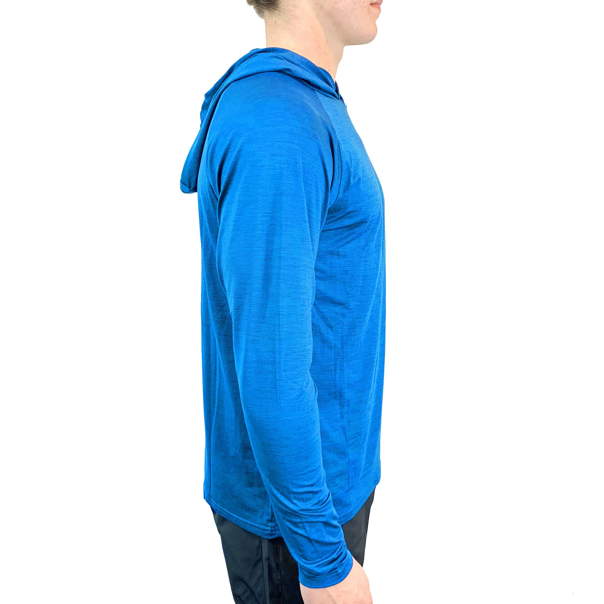 UV Performance L/S Hooded Tech Top - Cyan