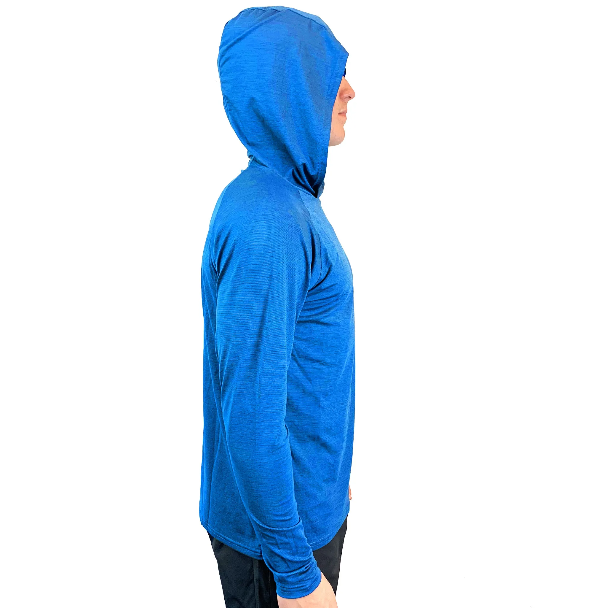 UV Performance L/S Hooded Tech Top - Cyan