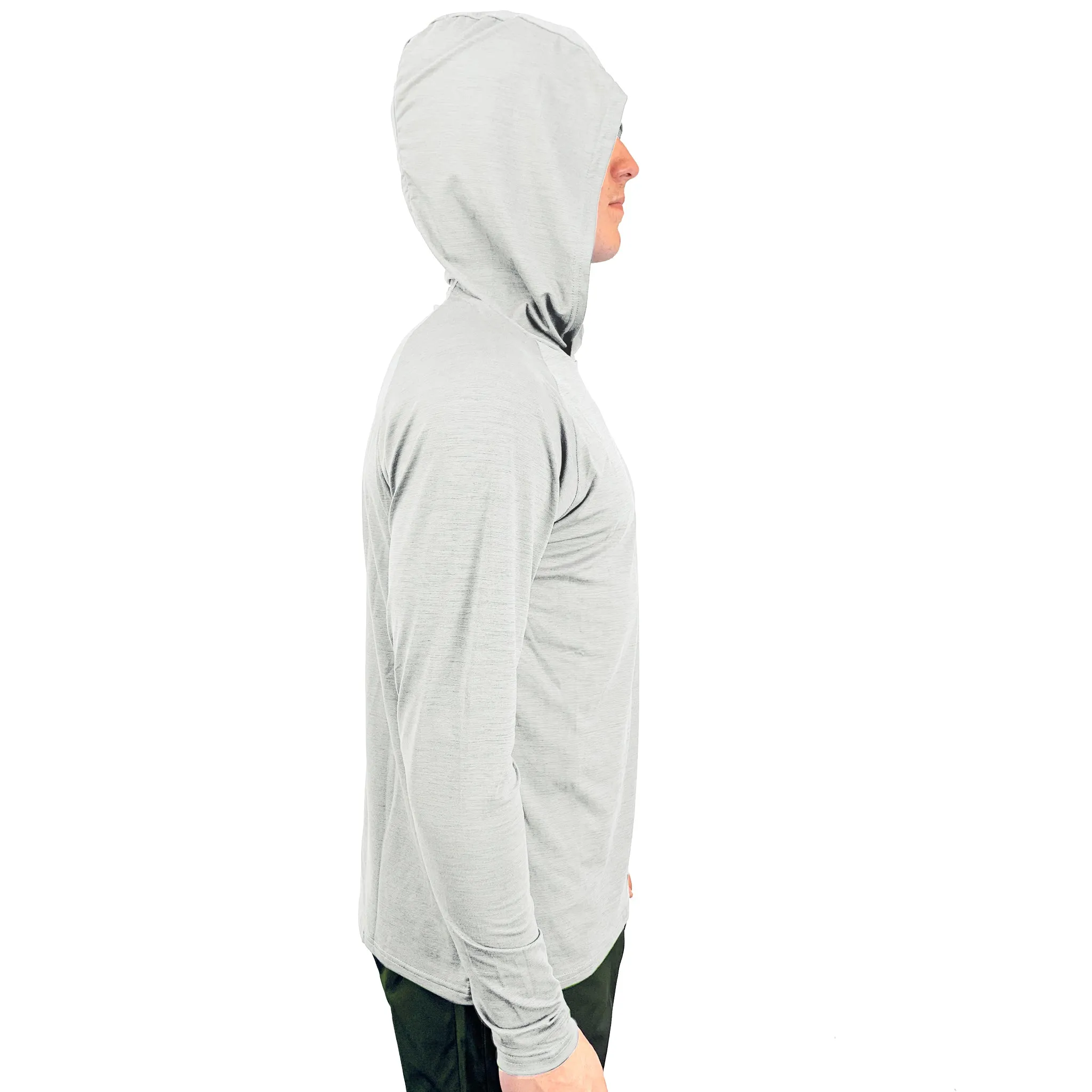 UV Performance L/S Hooded Tech Top - Silver