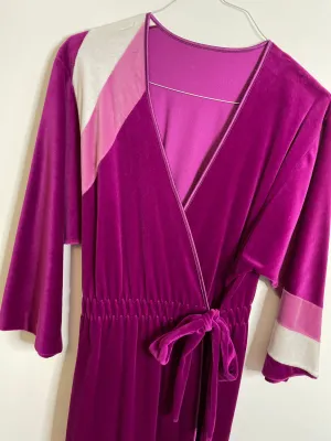 Velour Wrap Dress 70s