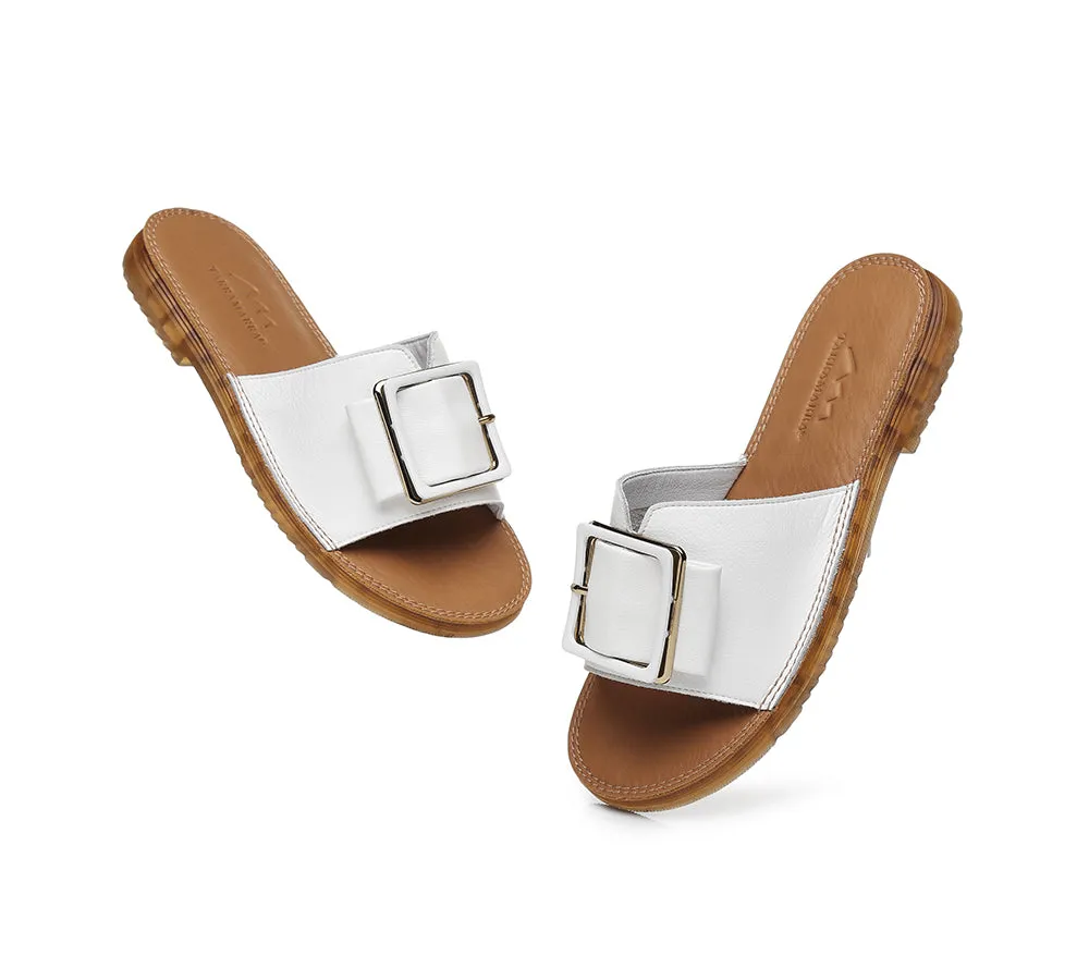 Women Buckle Top Slides Bera