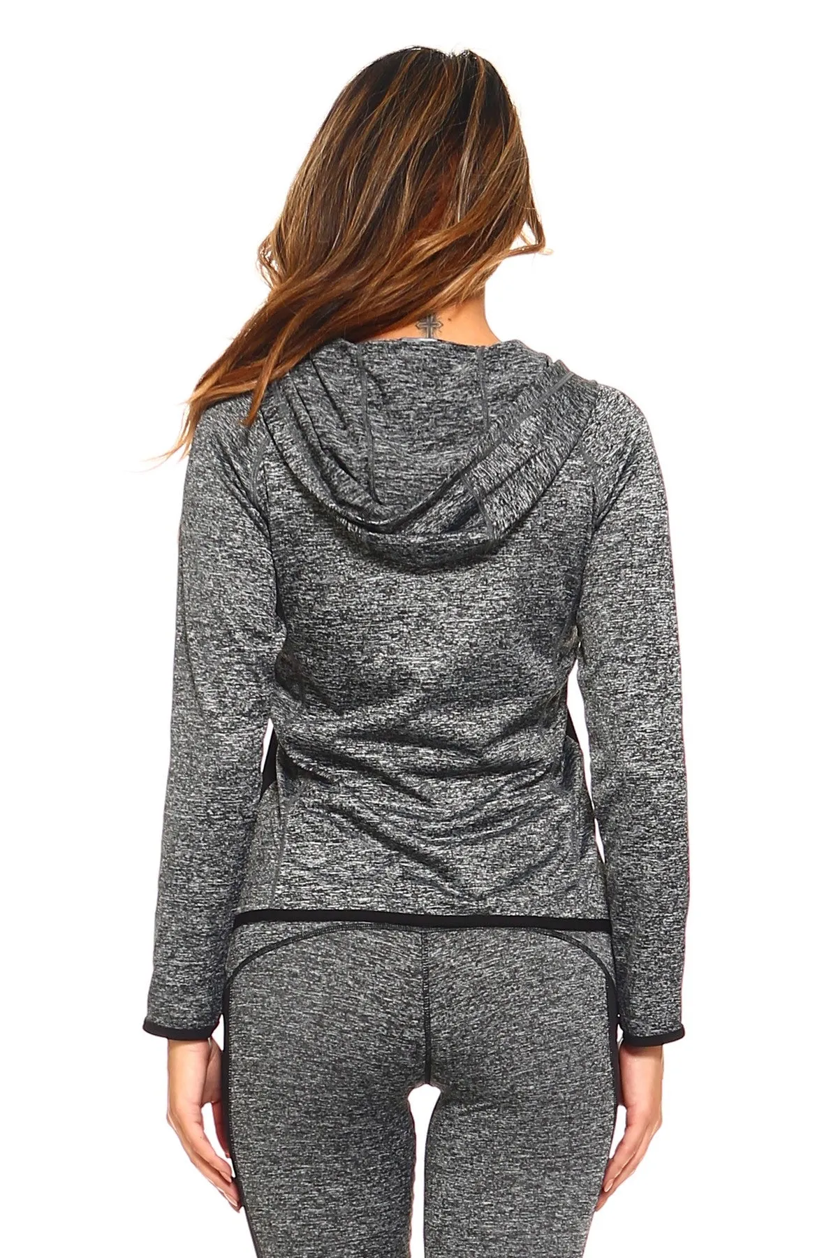 Women's Activewear Jacket, Full Zip Up Hoodie, Long Sleeve Workout Wear